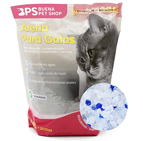 BPS 7.6 L Arena de Sílice para Gatos Arena Blanco Fresco Mascotas Cat Litter 3 Tamaños 3.8L/7.6L/15.2L para Elegir BPS-3200 (Total 7.6 L) BPS-3200 * 2