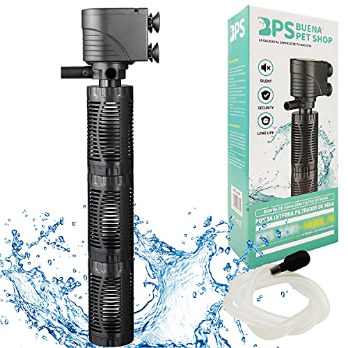 BPS Bomba Sumergible para Acuario con Filtro 30W 2000L/H Bomba de Agua Filtrador Tanque para Pecera Estanque Hidropónico 42x11.5 cm BPS-6082