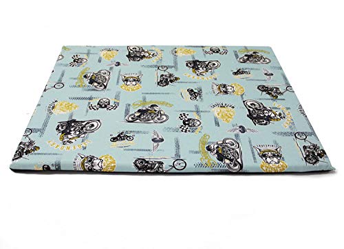 BPS Cama Colchoneta Cuna Portatil para Perros Gatos Colchón Manta Sofá Almohada Mascotas Suave 2 Tamaños (M 75x65x2.5 cm, Colchoneta Color Chica al Azar) BPS-14121a