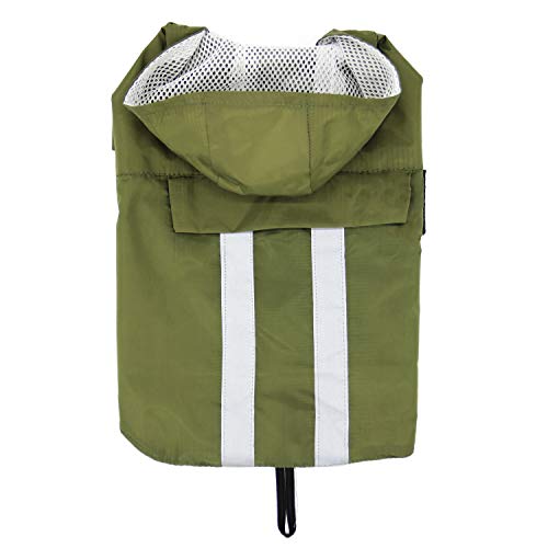 BPS Chubasqueros Impermeables para Mascotas Perros Impermeables Fácil Organiza para Perro Pequeño Mediano y Grande con Material 100% Poliéster (XL, Verde) BPS-9715VE