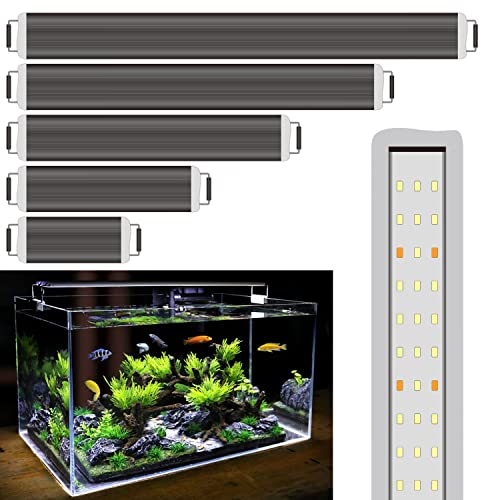 BPS Luz LED para Acuario Lámpara de Acuario 4000K Impermeable con Soporte Extensible (20W) BPS-6136