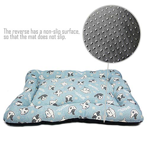 BPS Manta Colchoneta para Perros Gatos Cama Mascotas Antideslizante Tamaño S/M/L Portatil Colchón Sofá Almohada Suave (S, Azul Claro) BPS-14094AC