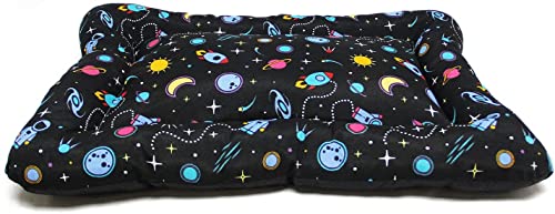 BPS Manta Colchoneta para Perros Gatos XXL 140x100 cm Cama Mascotas Antideslizante Portatil Colchón Sofá Almohada Suave (Universum 1) BPS-14143UN