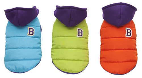 BPS® Ropa para Perros Mascotas Abrigo para Perros Chaqueta para Perros Impermeable Waterproof 3 Colores 5 Tamaños para Perros Pequeños y Medianos Producto Profesional (Naranja, 35cm) BPS-9068NA