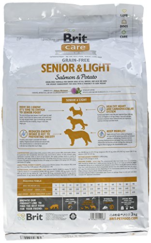 Brit Care Grain-Free Senior Salmon & Potato Comida para Perros - 3000 gr