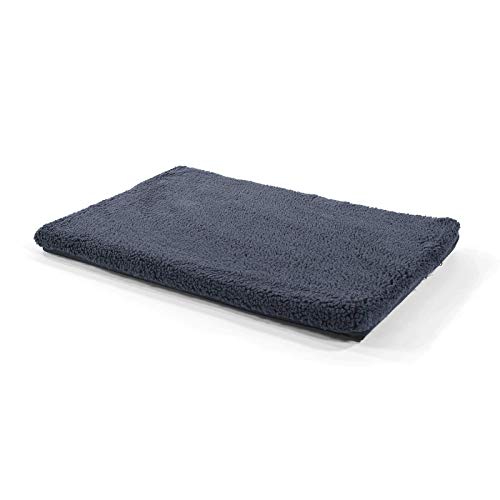 brunolie Luna Colchón para Perros Mediano, ortopédico, Transpirable y Antideslizante, Cama para Perros Agradable con Espuma de Memoria Transpirable, Gris Oscuro, Tamaño M (80 x 55 x 5 cm)