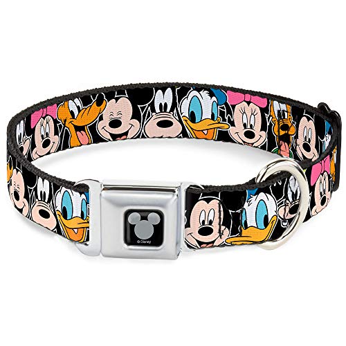 Buckle Down dybg Mickey Silueta Negro/Plata Collar de Perro