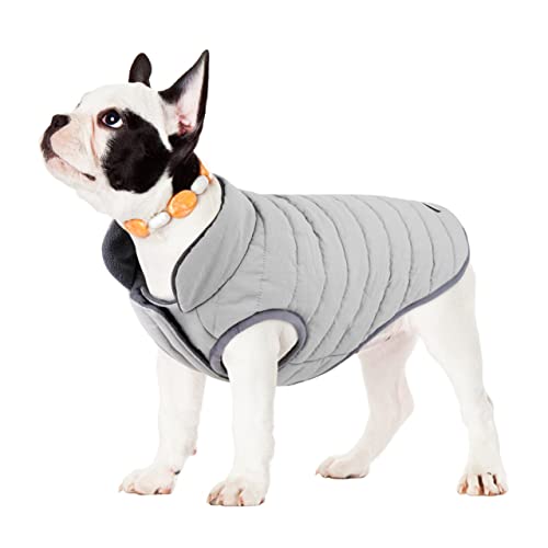 Buddypuppy Abrigo Perro, Impermeable Abrigos para Perros con Agujero para arnés, cálida Chaqueta Perro de Invierno Ropa Perro para Perros pequeños medianos, Gris, XL