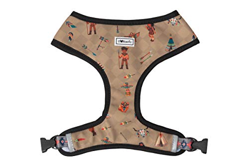 Bulltastic The Chief Arnés Reversible para Perro – Reversible, cómodo, Ajustable, fácil de Limpiar – se Adapta a Bulldogs, Tazas y Otras Razas de Perro, marrón, Large