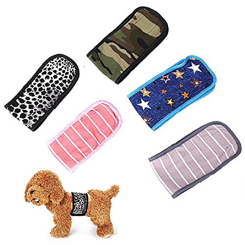 BYE CHOW Envoltura para perro, Envoltura lavable para el vientre del perro masculino, Pantalón de pañales de algodón para mascotas, Pantalones fisiológicos para perros, Pantalones de perrito Beathable