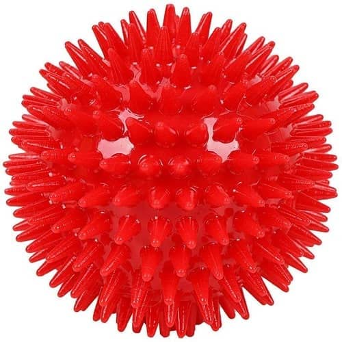 CABLEPELADO Pelota para Perros Erizo con Sonido 6 cm Rojo