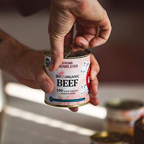 Caldo de Ternera BEEF para Perros y Gatos 300 ml - Orgánico Sin Conservantes - Aporte COLÁGENO para Huesos y articulaciones | ANIMALUJOS (3 LATAS 300 ML)