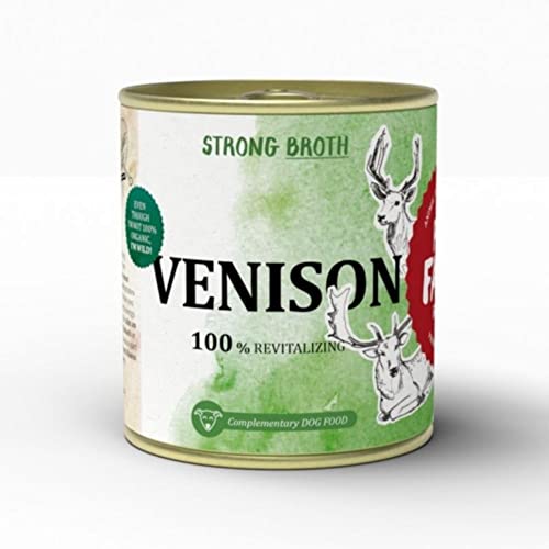 Caldos para Gatos y Perros Suplemento Natural Pavo SALMÓN VENADO y Ternera | 4 latas 300 ml Cada una