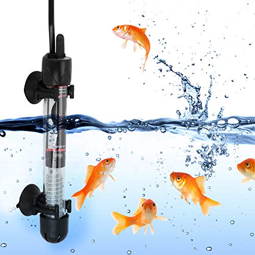 Calentador de Acuario, Calentador de Tanque Pequeño, Ajustable para Tortugas de Agua Salada, Peces Betta para Agua Dulce(100W)