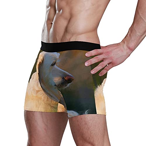 Calzoncillos tipo bóxer para hombre, calzoncillos tipo bóxer, para perros, cachorros, mascotas, ropa interior elástica y transpirable, paquete de 1, 1 color, L