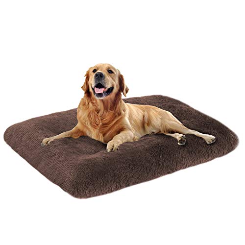 Cama de peluche para perros de tamaño mediano, sofá para perros, lavable, muy suave, cesta para perros con cojín antideslizante, cama para mascotas grandes