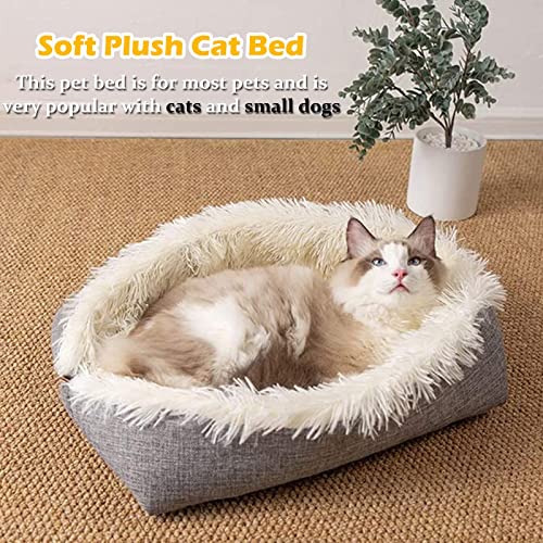 Cama Gato y Perros 2 en 1 Almohadas para Camas para Perros Cojín de Cama para Mascotas Cama para Perros Pequeños Lavable Felpa Sofá de Gatos Muy Suave Cómoda Adecuado para perros gatos