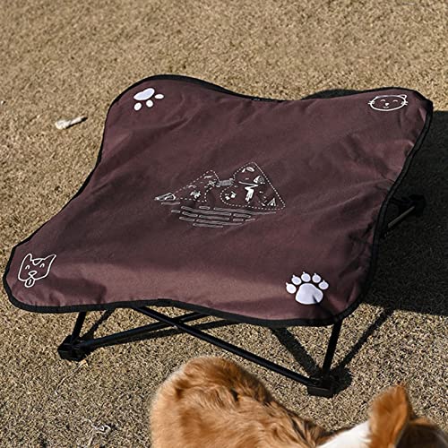 Cama impermeable para perros - Cama elevada para gatos, colchonetas para perros para dormir, cama portátil lavable para perros con marco estable y tapete de tela Oxford, cuna plegable de viaje Teetree