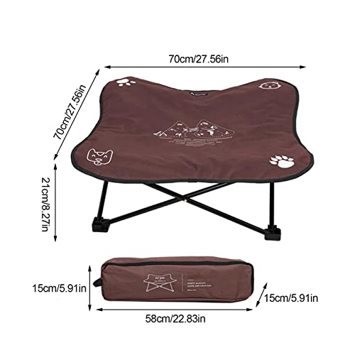 Cama impermeable para perros - Cama elevada para gatos, colchonetas para perros para dormir, cama portátil lavable para perros con marco estable y tapete de tela Oxford, cuna plegable de viaje Teetree