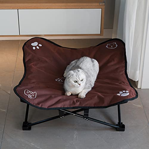 Cama impermeable para perros - Cama elevada para gatos, colchonetas para perros para dormir, cama portátil lavable para perros con marco estable y tapete de tela Oxford, cuna plegable de viaje Teetree