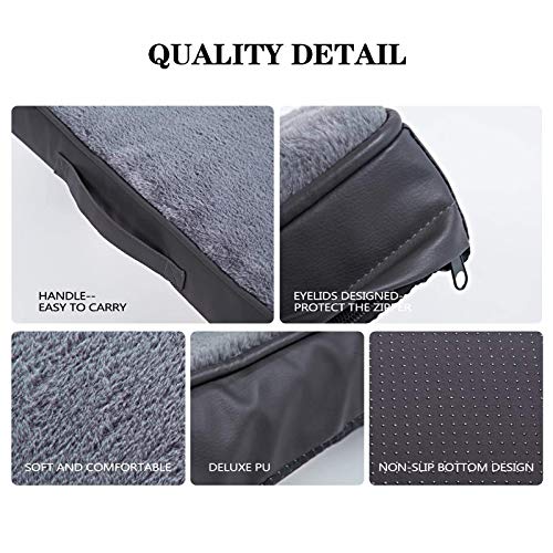 Cama ortopédica para Perros pequeños, medianos y Grandes, colchón para Perros Lavable, Almohada de Espuma en Forma de Caja de Huevos con Funda extraíble,XL Negro