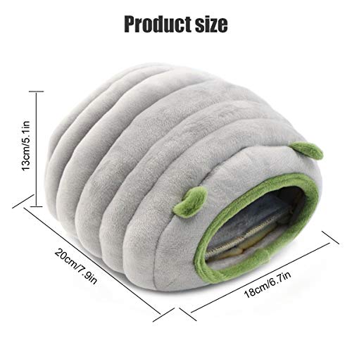 Cama para Animales Hámster Pequeños Casa de Invierno para Dormir Multifuncional Felpa de Algodón Cálido Nido con Alfombrilla Antideslizante Cueva para Hámsters Cobayas Chinchilla Ardilla Erizo.