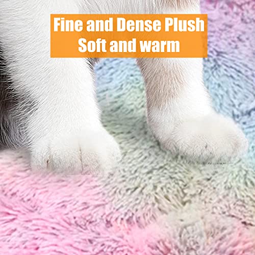 Cama para Gatos Perros 2 en 1 Almohadas Camas para Perros Gatos, Manta Cojín para Perros Gatos de Doble Uso, Nido de Gato Perritos Lavable Felpa Sofá de Gatos Perros Pequeños (Multicolor)