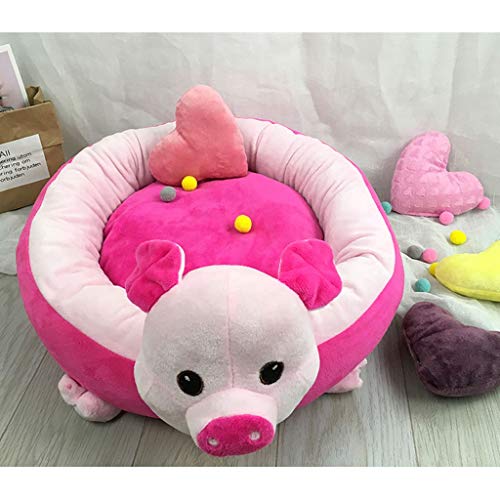 Cama para Perro Linda forma de cerdo de la tortuga cama del animal doméstico del gato del perro del gato grande Mat Sofá cama acogedora casa de perro del perrito de peluche Cojín Nido de reposo en cal