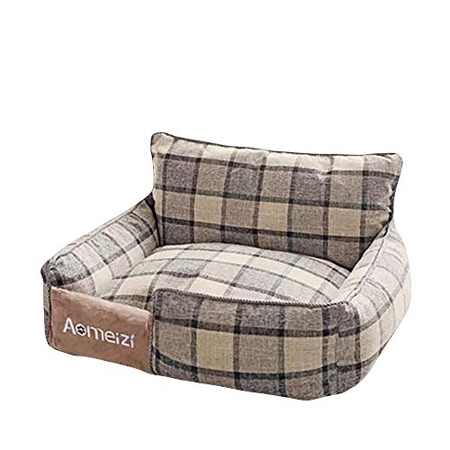 Cama para Perros I Canasta para Mascotas I sofá para Perros I Cama para Gatos Resistente a los arañazos I Desmontable y Lavable (Style 1, S (35 x 45cm))