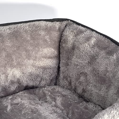 Cama para Perros Super Cómoda Cama para Mascotas con Suave Cama de Perros y Gatos Alfombra para Mascotas (Gris, 52*40*20cm)