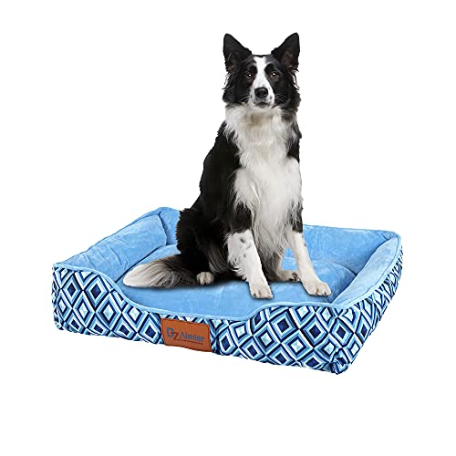 Cama Perro,Cesta Perros Super Suave Cómoda, Impermeable Cama Perros Medianos,Almohadilla Cálida de Mascotas Antideslizante Extraíble y Lavable 60*80*18cm