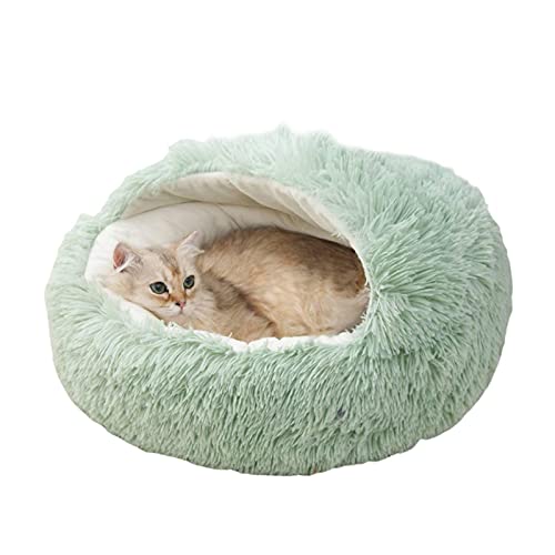 Cama Redonda de Felpa para Perros, Cama para Gatos, Cómoda y Cálida Cama de Iglú para Perros, Cueva para Gatos, Nido para Mascotas Suave y Silencioso, Casa para Mascotas de Interior para Gatos Perrito