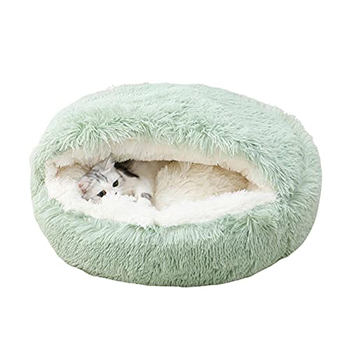 Cama Redonda de Felpa para Perros, Cama para Gatos, Cómoda y Cálida Cama de Iglú para Perros, Cueva para Gatos, Nido para Mascotas Suave y Silencioso, Casa para Mascotas de Interior para Gatos Perrito