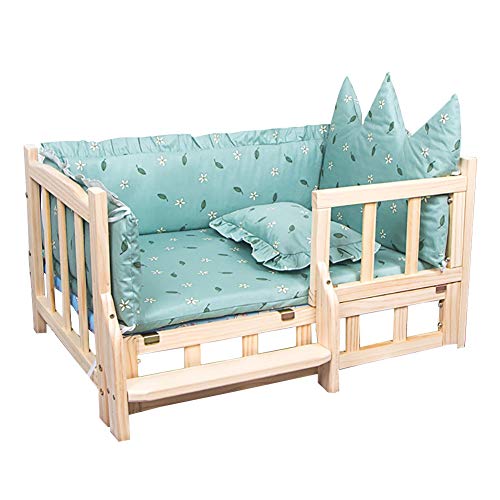 Camas para perros Perro de Madera elevada Cama Cama de Mascotas, Criadero de Madera Maciza Cama del Perro de Madera, Mediano y pequeño Pet Cama del Perro de 4 Estaciones universales