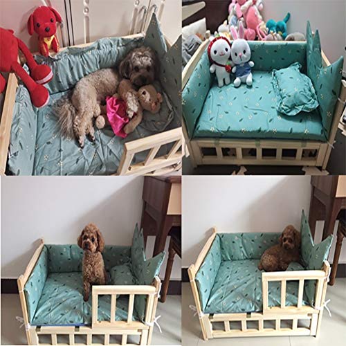 Camas para perros Perro de Madera elevada Cama Cama de Mascotas, Criadero de Madera Maciza Cama del Perro de Madera, Mediano y pequeño Pet Cama del Perro de 4 Estaciones universales