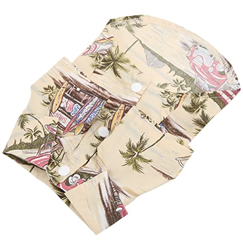 Camisas de Verano para Mascotas, Camisa de Perro Hawaiana Suave Y Fresca de Tela de Peso Ligero con Estampado de árbol de para Perros Y Gatos(M)