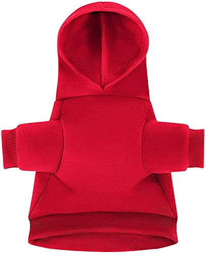 Camisas Personalizadas para Perros Cargue su diseño, Sudadera con Capucha Transpirable Personalizada para Cachorros Ropa Linda para Mascotas para Perros pequeños y medianos, Gatos (Red)