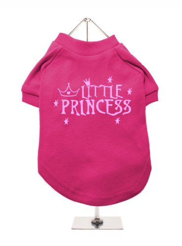 Camiseta, diseño de perro urbanpup "Little Princess # 2 (Fuschia/Rosa)