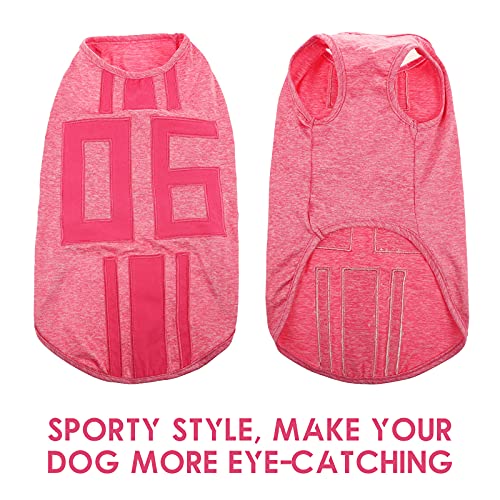 Camiseta para Perros, Ropa de Perro de Algodón Chaleco de Color Sólido Perro Shirt de Verano Suave y Transpirable Camiseta Básica sin Mangas Chihuahua(Rosa, M)