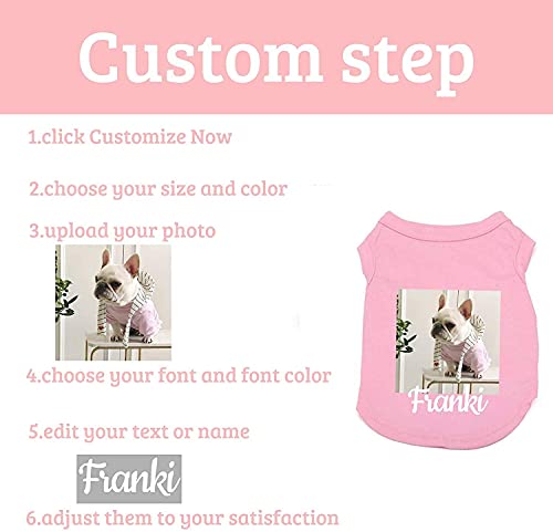 Camisetas Personalizadas de Verano para Perros, Camisetas Personalizadas, Disfraces con tu Nombre/Foto/Logotipo para Mascotas, Perros, Cachorros, Gatos, Gatitos