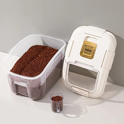 Camisin Recipiente Cocina 10 KG, Cubo una Prueba Insectos, Caja Arroz una Prueba Humedad, Tarro Sellado Grano, Almacenamiento en el Hogar, Tienda Comida, Perros y Mascotas B