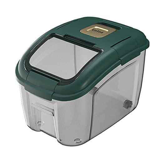 Camisin Recipiente Cocina 10 KG, Cubo una Prueba Insectos, Caja Arroz una Prueba Humedad, Tarro Sellado Grano, Almacenamiento en el Hogar, Tienda Comida, Perros y Mascotas B