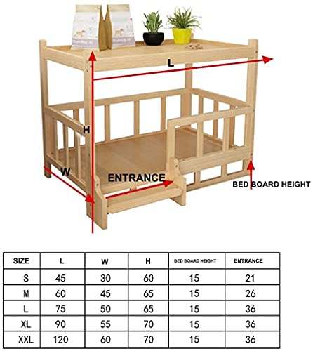 Casa Para Perros De Madera Maciza, Cama Para Gatos Y Mascotas, Casa Para Mascotas De Interior, Mesita De Noche De Madera, Suministros Para Mascotas Adecuados Para Golden Retriever, Peluche-45x60cm