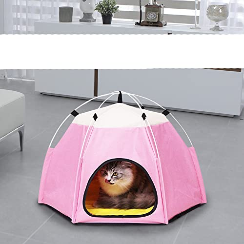 Casa para perros plegable portátil Jaula para mascotas Carpa para transporte de gatos Corral para cachorros Perrera Transpirable Fácil operación al aire libre Valla extraíble Cama-Azul cielo, ESPAÑA