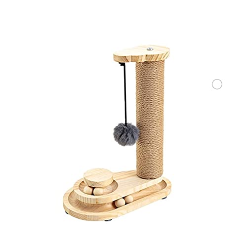 Casas de Gato Juguete for Gatos Self-Hey Resistente A Mordeduras Anti-Aburrido Poste Rascador for Gatos Sisal Madera Maciza Juguete for Gatos Árbol para (Color : Water Drop Cat Turntable)