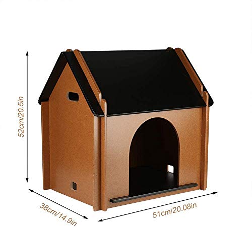 Caseta De Madera Desmontable Para Mascotas Casa Para Perros Y Gatos Casa Para Mascotas Para Interior Perrera De Madera Maciza Impermeable, Grande, Mediana Y Pequeña Casa Para Mascotas Casa Para Perros