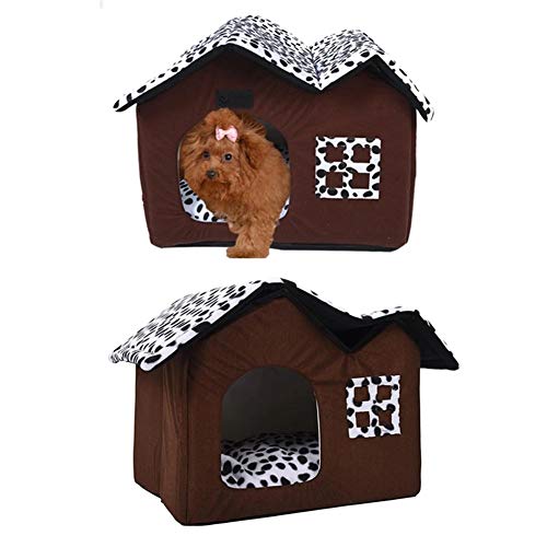 Caseta de Perro, For el perro cachorro de perro Pequeña Mediana cueva animal, desmontable plegable animal doméstico del perro del gato de casa Cama del gato del perro de la litera del amortiguador del