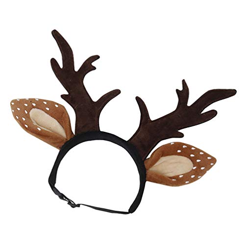 Cat Antler Hornetbanda: Caballo de Pelo de Mascotas Cuerdos de Venado Accesorio para Pet Pear ACCESORIZADOR DE PETROS para PETROS para Pet Pet Gatito (Tamaño L)