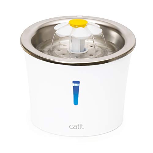 Catit Catit Bebedero Fuente Flor Acero Inox 3L Leds 760 g