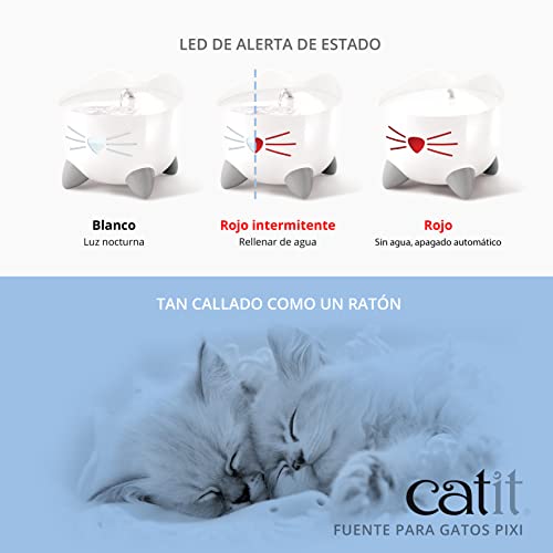 Catit Pixi Bebedero fuente para Gatos, 2.5 l, Rosa